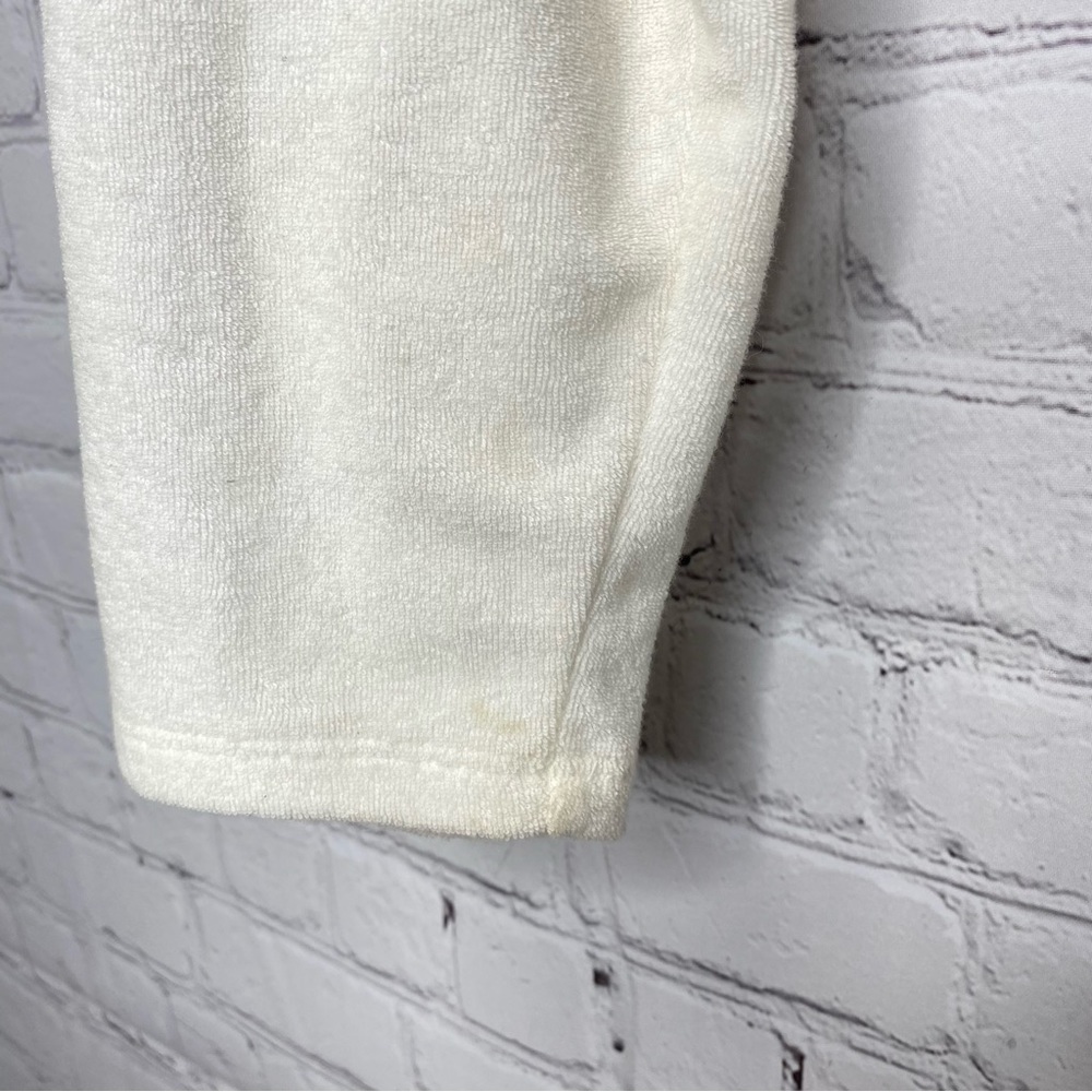 Stoney Clover Lane x Target Cropped Half Zip Sweatshirt in White XS - Picture 11 of 11
